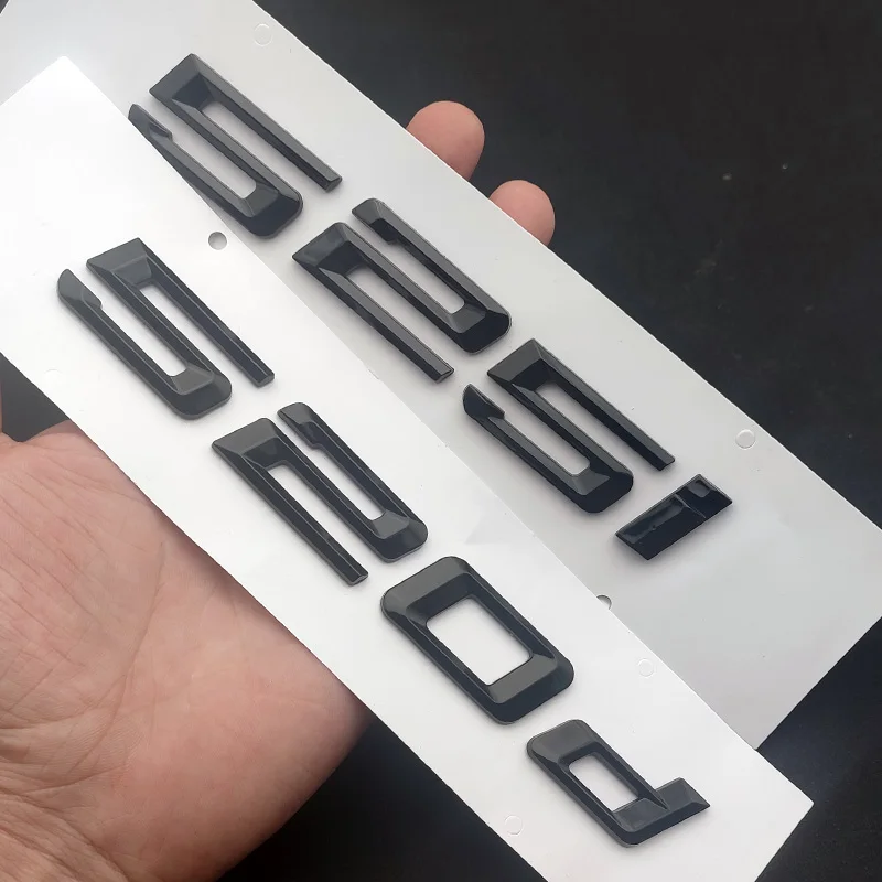3D ABS 520d 523d 530d Alphanumeric sign Car Trunk Chrome Letters sticker emblem Decal For BMW