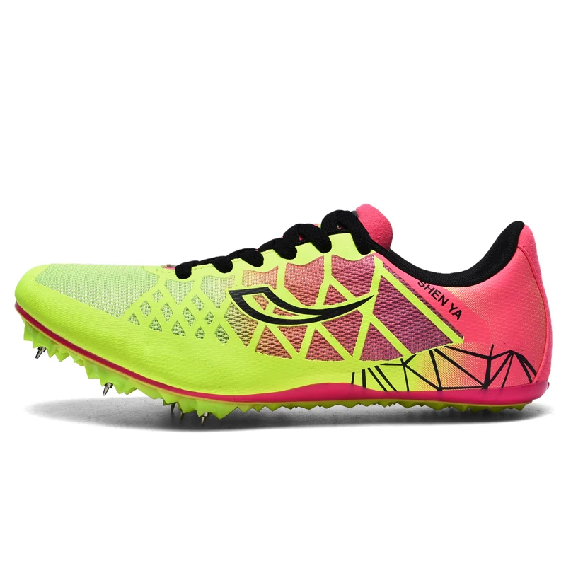 High Sales Upper Material Mesh Print Tpu Men Spike Track And Field Shoes