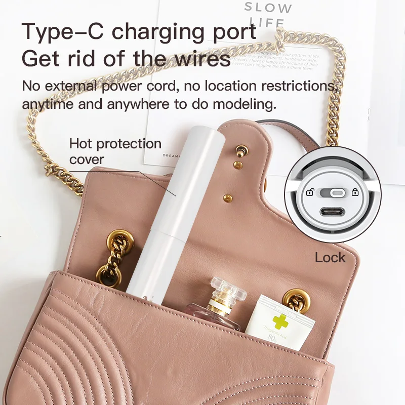 Factory Private Mode Adjustable Temperature 2 in 1 Hair Straightener and Curler with Lock Hot Safe Hair Iron