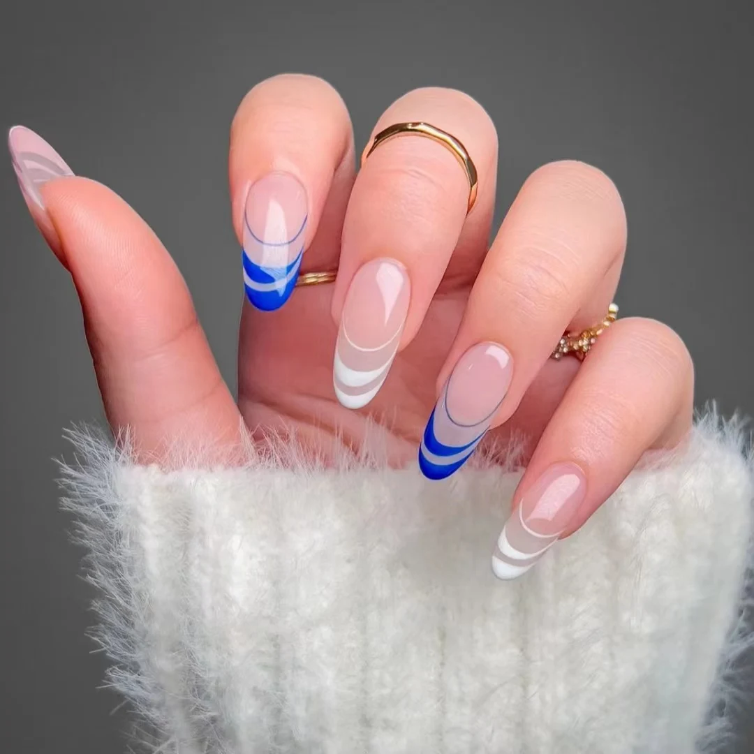 2025 trending wholesale good quality long last  factory supply  oval shape luxury nails  Designed Nail Tips  fake nails