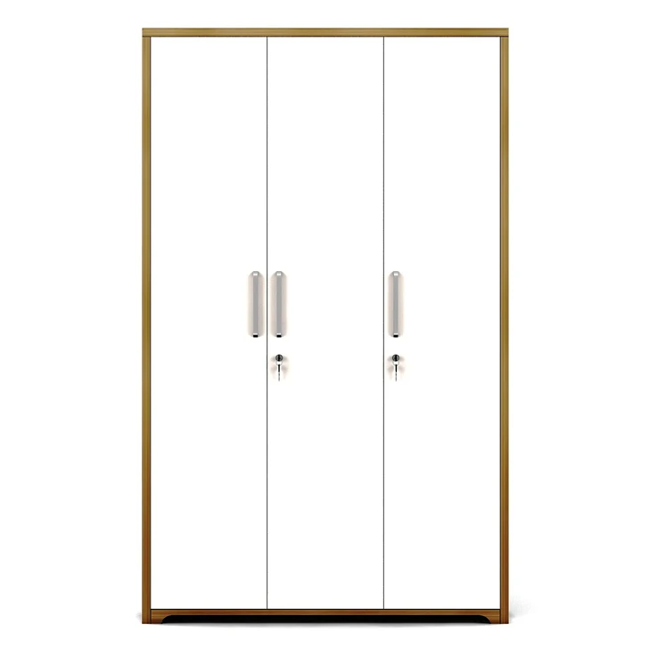 Modern design bedroom white laminate cabinet melamine wooden clothes wardrobe with 4 doors