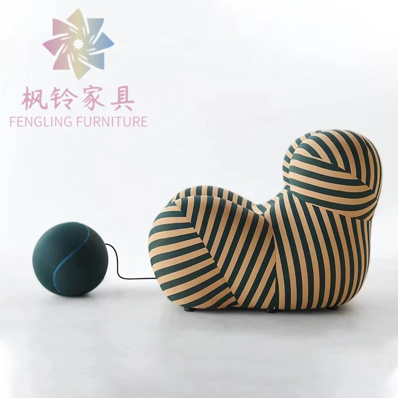 Modern Design High Density Sponge Italian Living Room Single Arm Accent Chair Sofa Armchair LC004