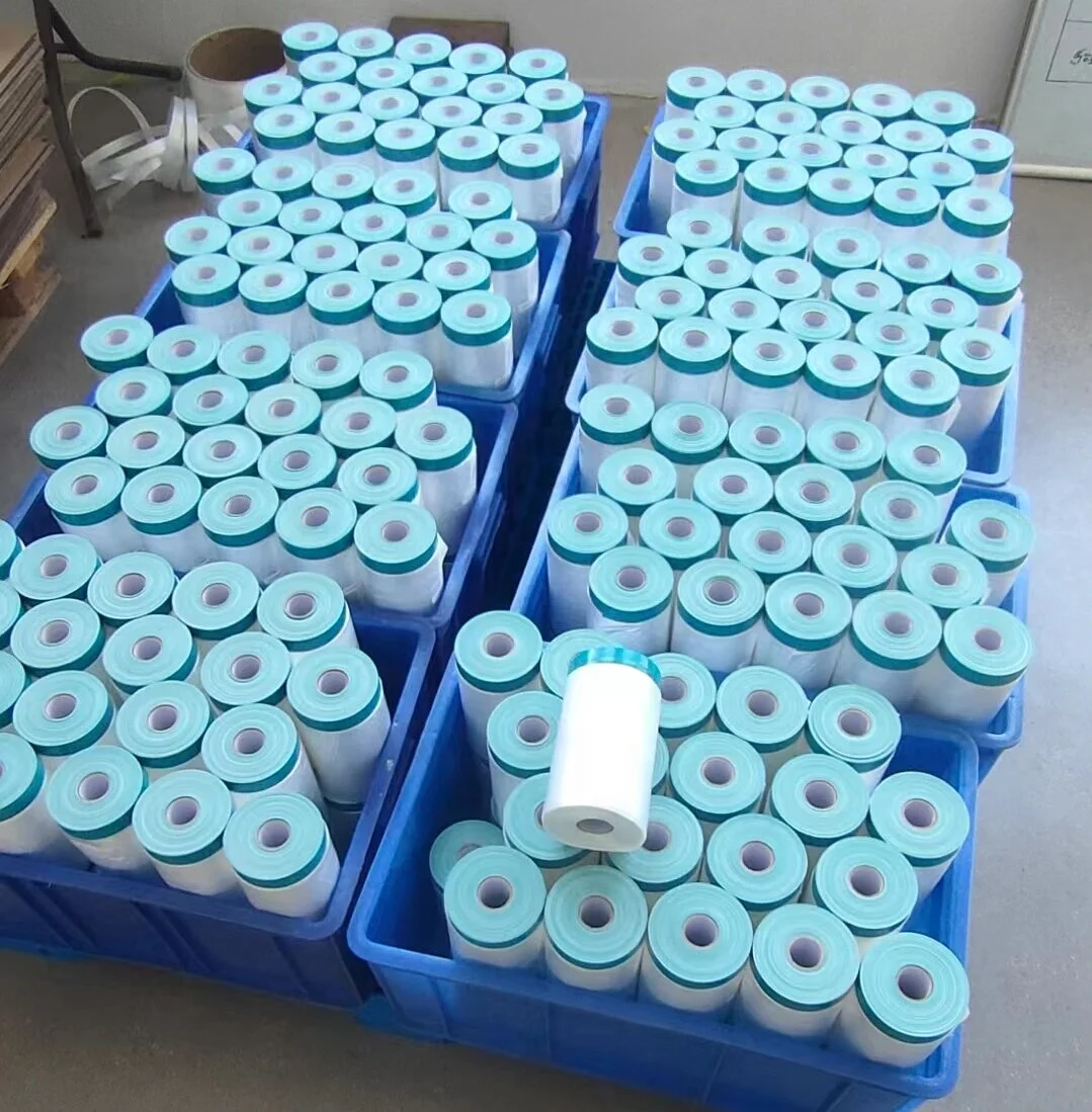 Clear Paint Plastic Protective Masking Film Custom Size Color Masking Film with Colored Masking Tape