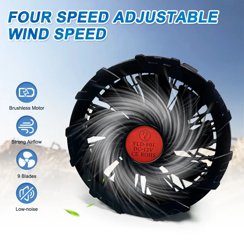 Summer battery coat air conditioned jacket cooling clothes fan jacket with fan worker wear uniform