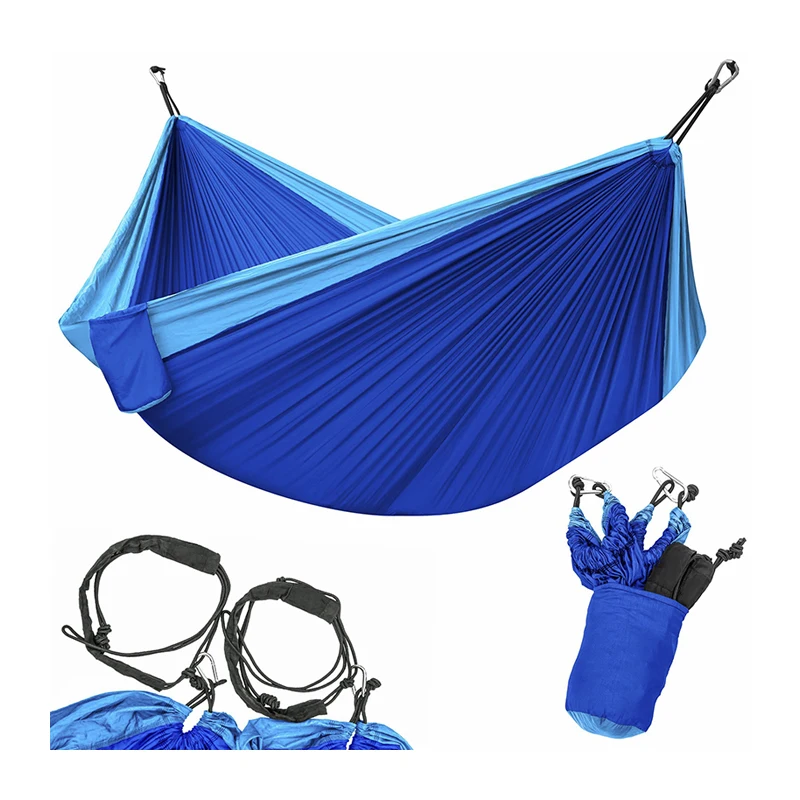 
Manufacturer Fast Delivery Custom Double and Single Travel Lightweight Camping Swing Hammock 