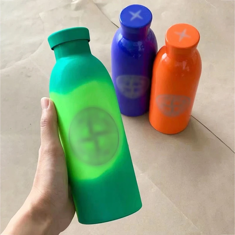Double Wall 500 ml Stone Thermosensative Water Bottle 17oz Metal Clima Flask Insulated Island Colour Changing 24