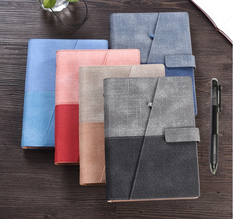 A5 PU leather Loose-leaf Erasable Repetitive writing waterproof paper notepad notebook gift set