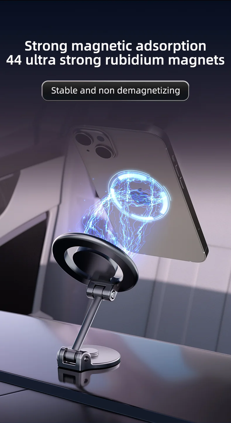 Universal Car Phone Strong 48 Magnets 360 Degree Rotating Dashboard Authentic 3M Sticker Paste MagSafing Car Mobile Phone