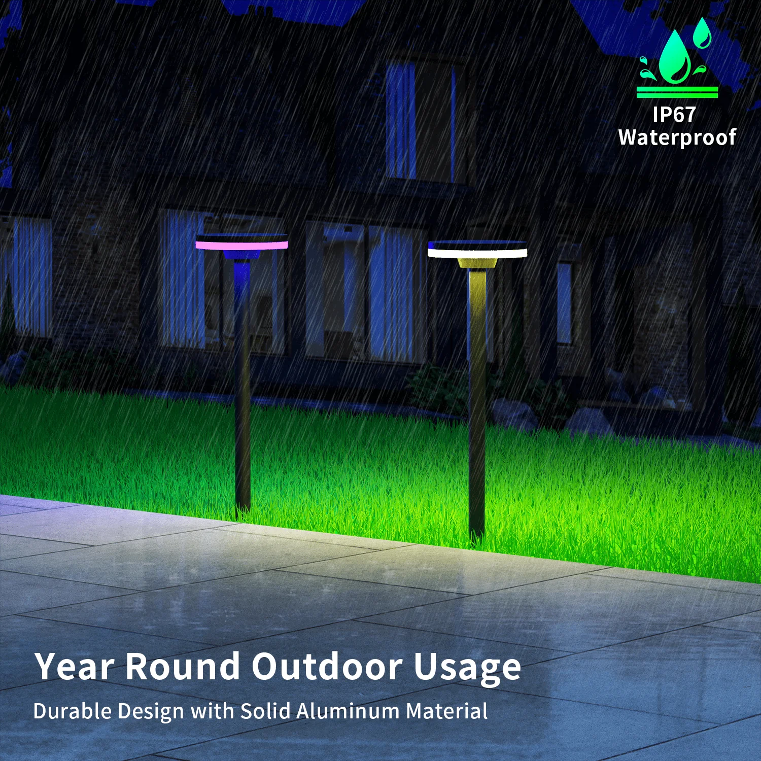 gouly Direct Sales Outdoor Garden Led Lawn Bollard Lights Ip65 Ip67 Waterproof 12w Umbrella Type Led Bollard Lawn