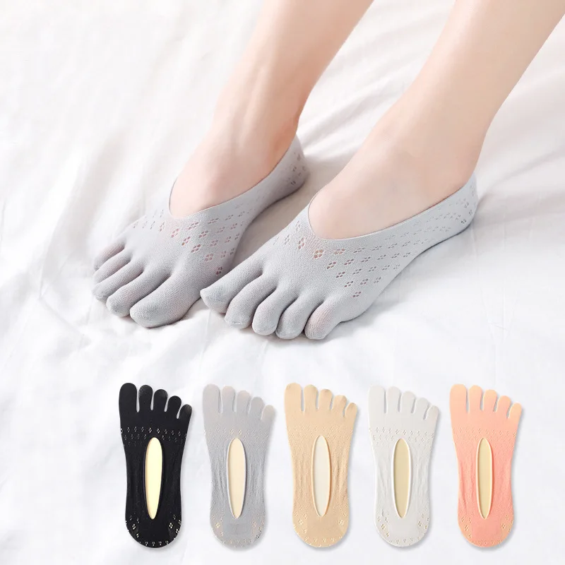 Toe Sport Foot Open Five Cute 5 Fingers Colorful Colored Beach Ankle for Summer for Women 2021 Womens Woman Socks For Summer