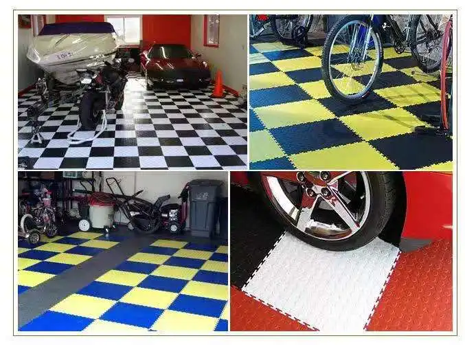hard pvc interlock floor tiles for garage and storage
