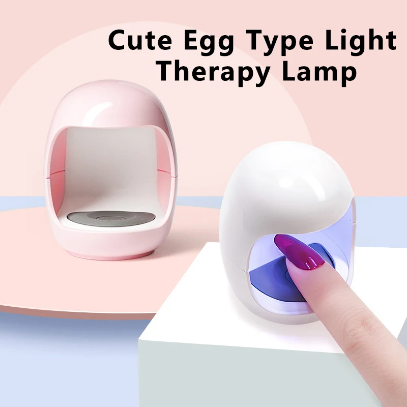 Mini Nail Lamp Led Quick Drying Small Rechargeable Portable Nail Lamp Single Finger Eggshell Shaped Protect Hand Household