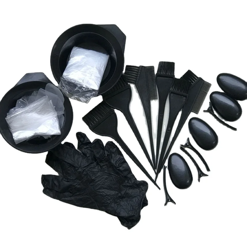 Hair Color Dye Bowl Comb Brush Tool Kit Dye Mixer Hair Tint Dying Coloring Applicator Salon Tools Hair Dyeing Set