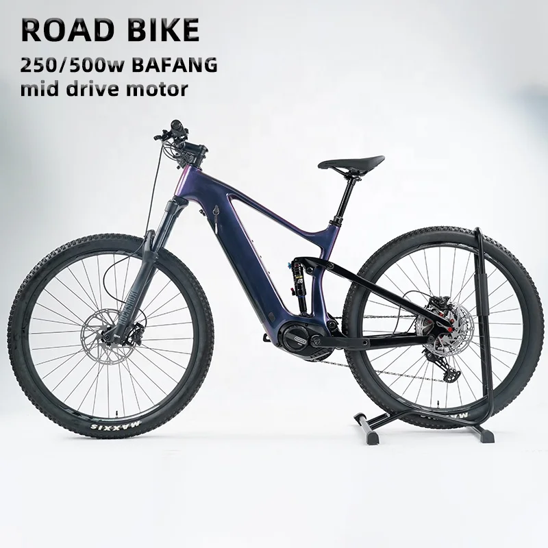 All terrain carbon fiber 12 speed road vehicle BAFANG central motor electric bike 250w 350w fat tire mountain electric bicycle