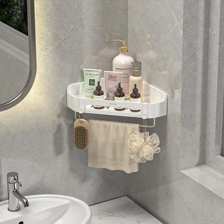 Bathroom Accessories Multi-function Shower Shelf Hanging Nail Free Wall Mounted Plastic Storage Box