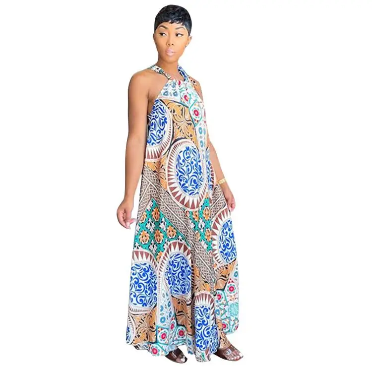 Hot Fashion Women Summer Casual No Sleeve Beach Dresses Bohemian Style Tie Shoulders Beachwear Robe Longue De Plage