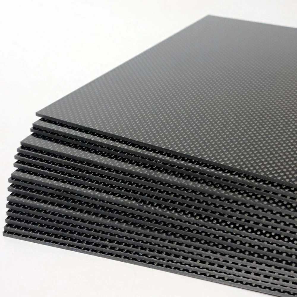 3k Twill Weave Black Red Green Silver Waterproof Fabric 3mm Colored Carbon Fiber Laminated Sheet / Plate Price