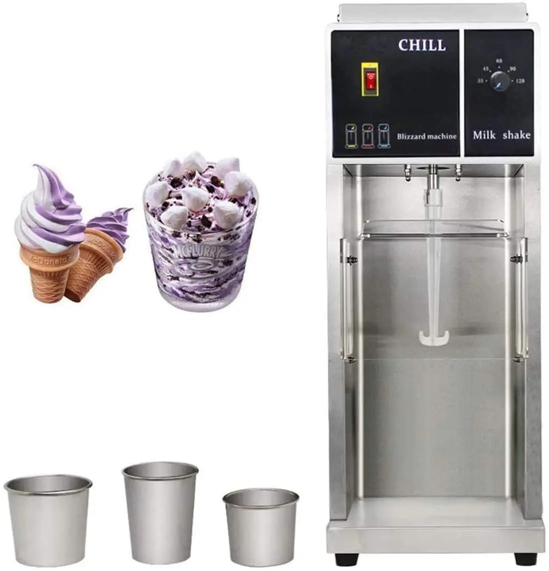 McWhirl Ice Cream mixer DQ no-tumbler snowstorm machine