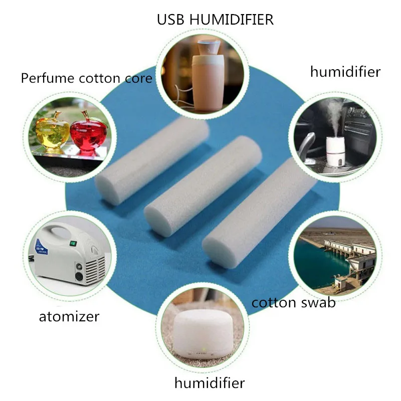 Custom white fiber cotton humidifier filter cotton stick perfume core cotton