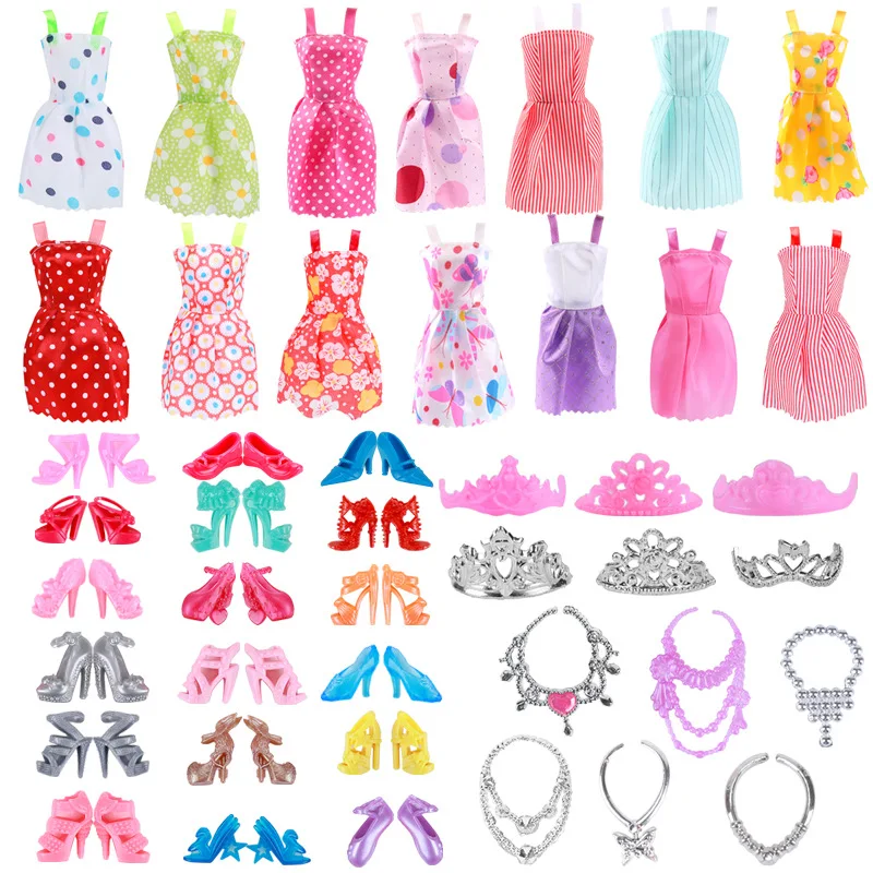 Wholesale China Doll Toy Dress Necklace Shoes set  Doll Accessories  Fashion 26pcs set  For 30cm Doll