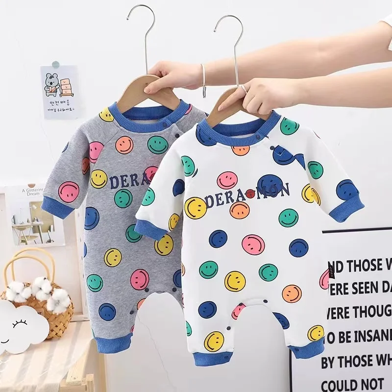 2023 spring and autumn season baby crawling suit long-sleeved pullover ha clothing onesie cute gorgeous can be worn