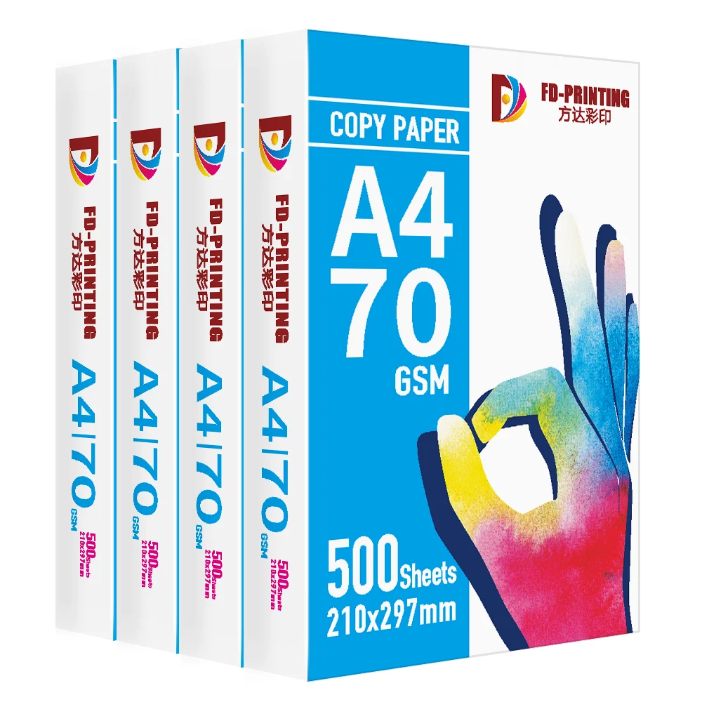 China Manufacturers OEM double a - printer copy paper a4 70 80 gsm 500 sheets