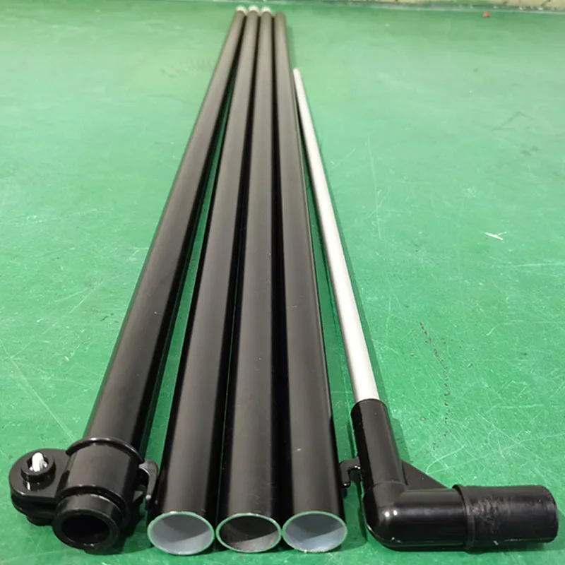 Advertising double sided printing aluminium flagpole rectangle banner beach square flag