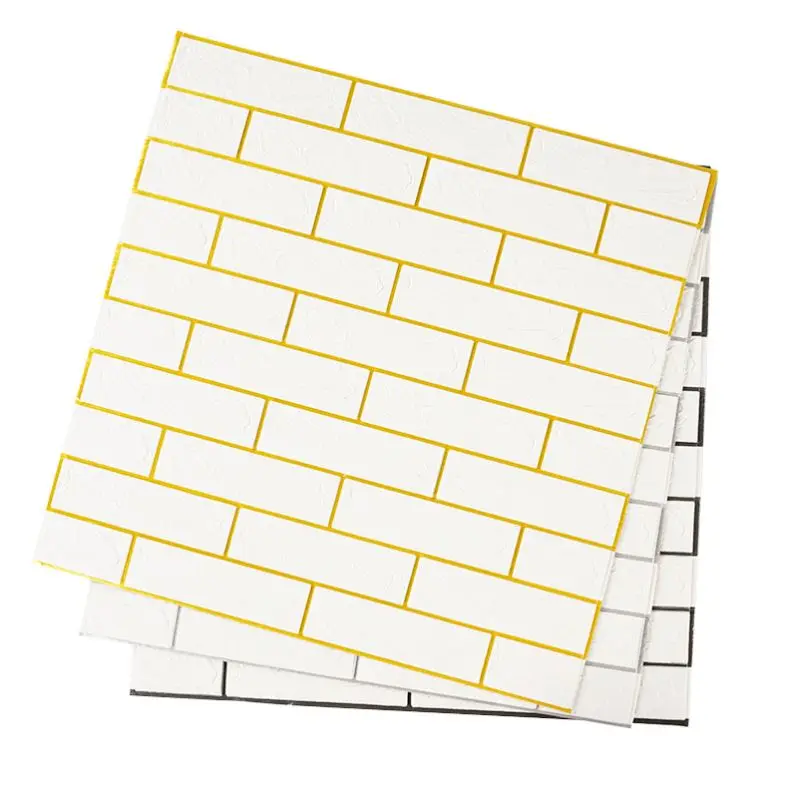Self Adhesive Home Decoration Sticker Foam Cheap Vinyl Ceiling Brick Waterproof Room wall paper 3d Wallpaper