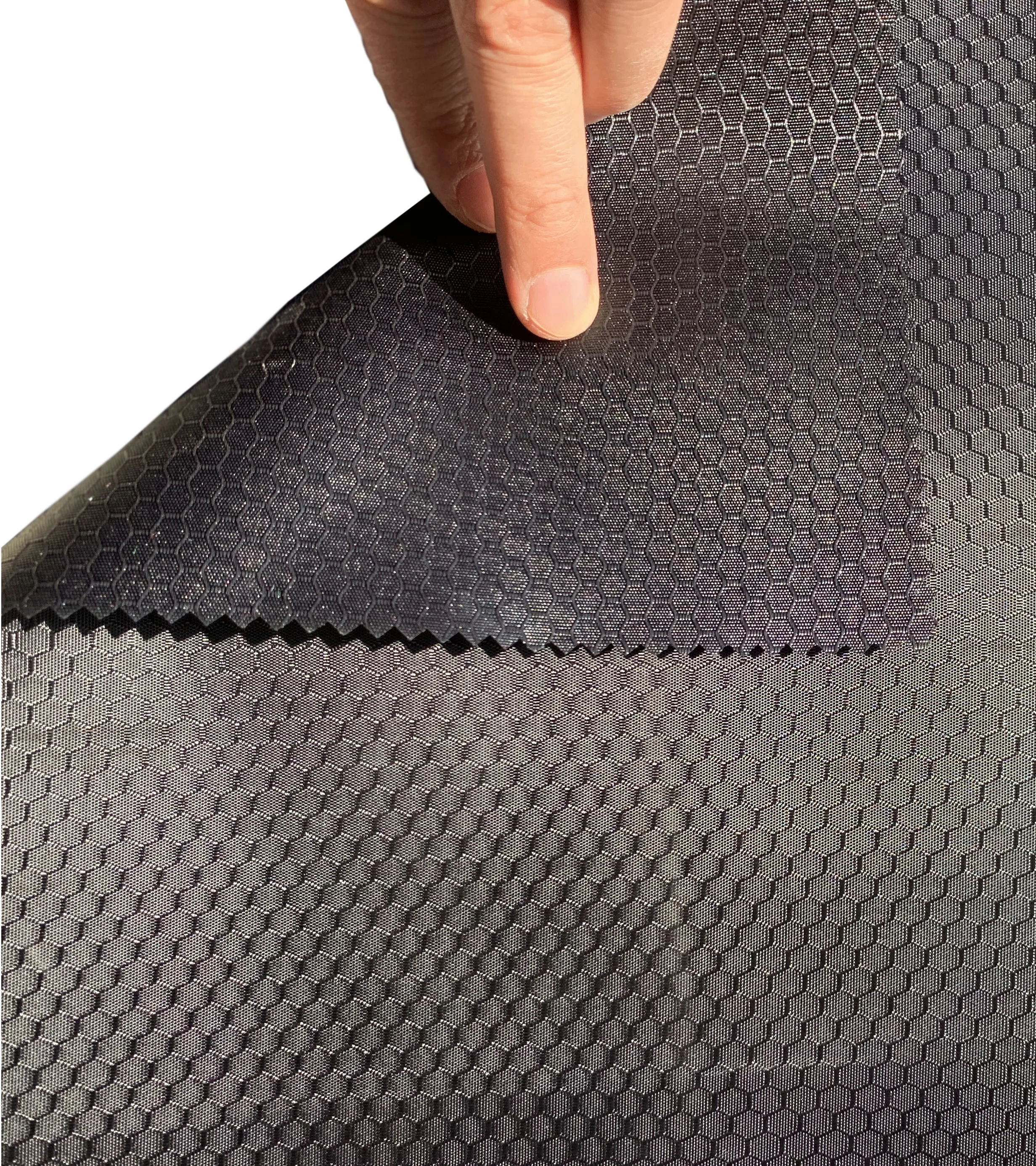 Premium quality honeycomb design jacquard water proof 100% polyester bag fabric for laundry wash bags