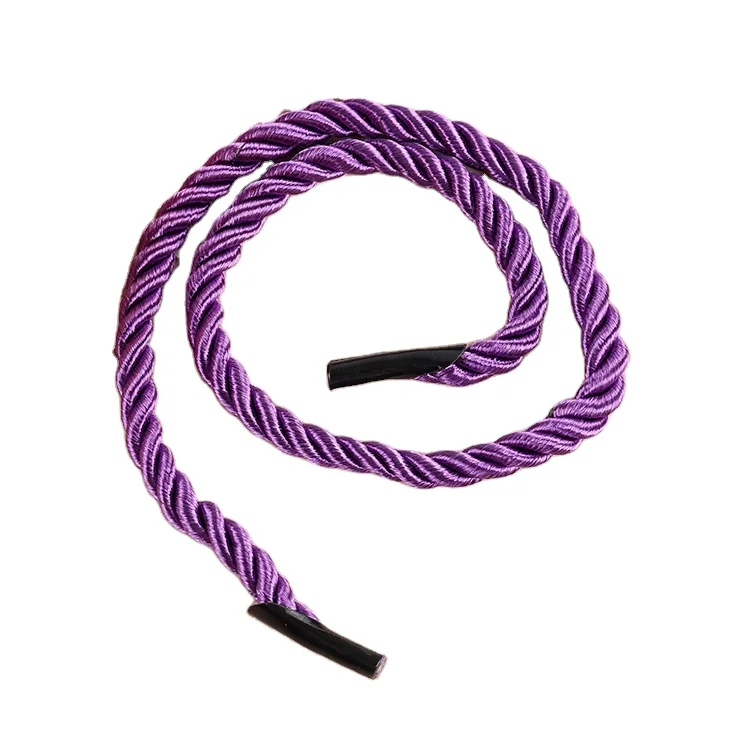 Wholesale 5mm Rope polyester twisted handle rope nylon paper bag rope handle with plastic tip