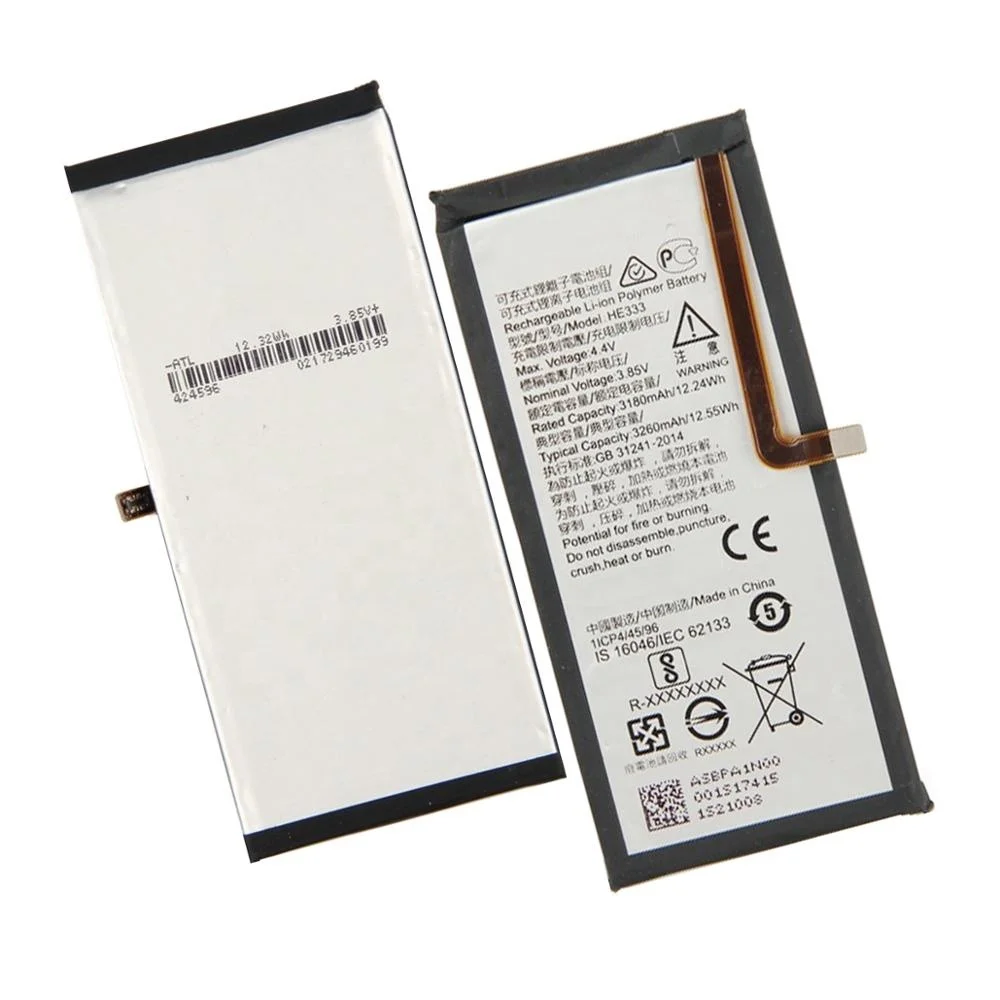 replacement li-ion battery HE333 for Nokia 8 Sirocco N8 mobile phone batteries