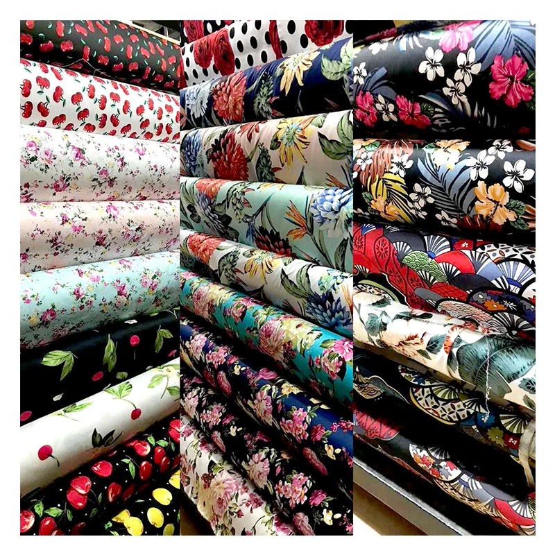 Custom floral printing 100% polyester fabric 300D 600D 900D double brushed knitted digital oxford printing fabric