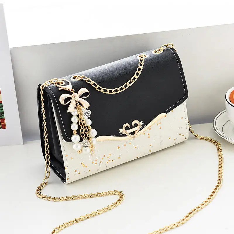 women bag 2024 Wholesale Golden Chain Strap Ladies Designer Bags Messenger Girls Fashion Confetti Purse Handbag women bolsa bag