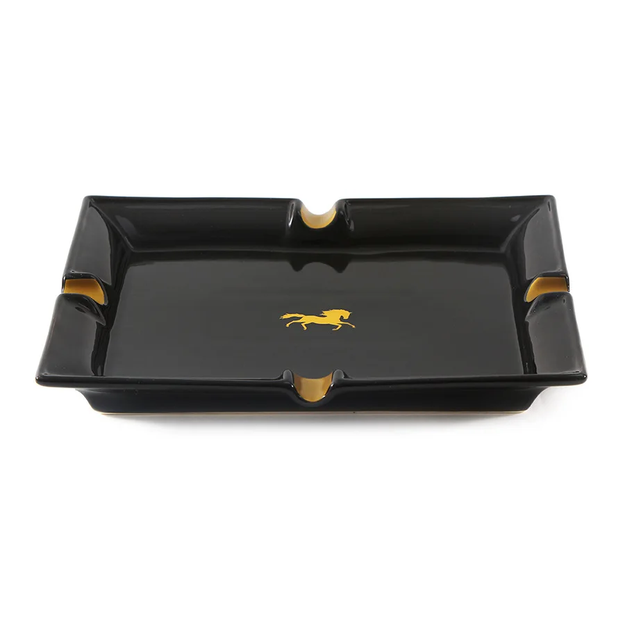 custom LOGO Cigarette tobacco cigar Ashtray ceramic Ash Trays ashtrays for nightclub bar lounge hotel restaurant pub club office