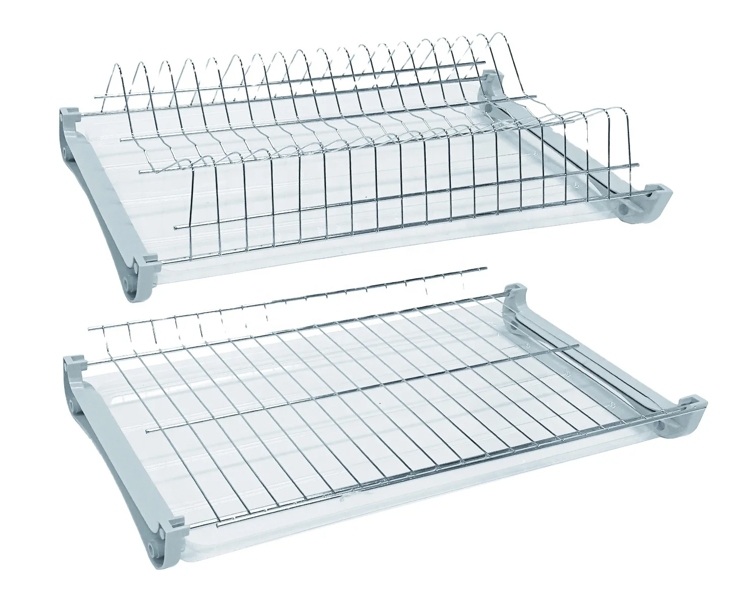 Kitchen storage hardware 3 tiers storage holders Metal dish drying rack