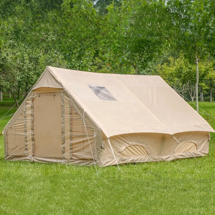 Camping 8-10 person air tent outdoor luxury house 2 rooms custom 12sqm inflatable pop up portable waterproof picnic party family