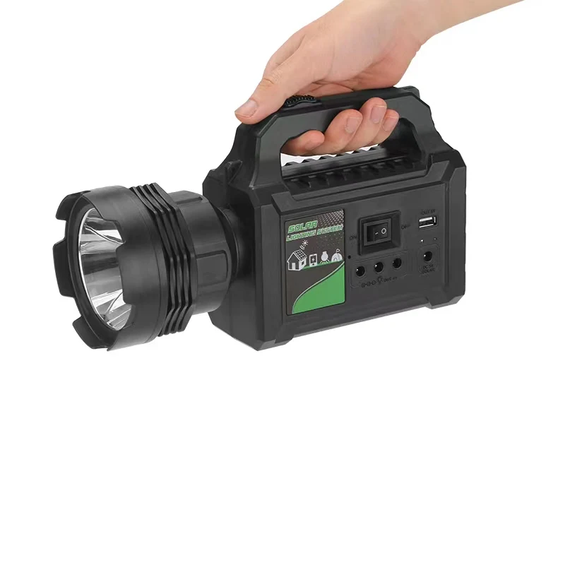 High quality Portable Solar Lighting System Emergency light kit Energy Storage kit solar storage energy charging function