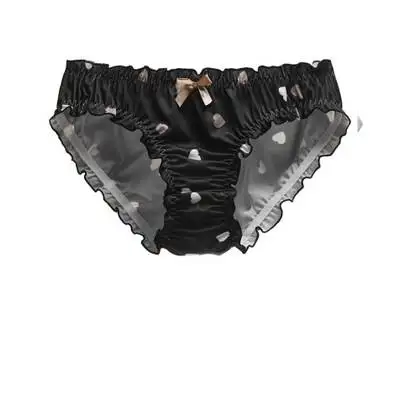 XXF-9 оптовая продажа милое розовое серии молочные шелковые печатные девушки с низкой талией хлеб нижнее белье женское