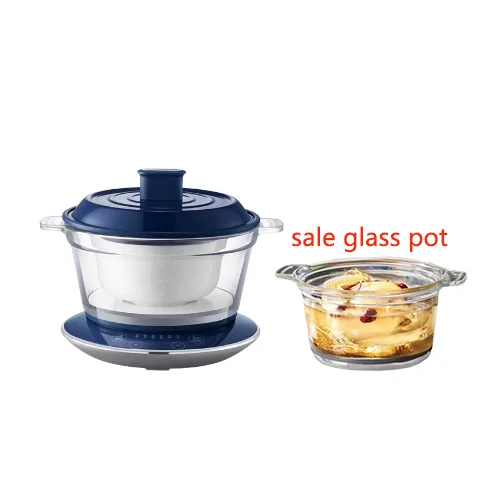 Borosilicate Glass Saucepan Casserole with Handle Multipurpose Heat-resistant Cooking Pot Cookware bottomless with Lid