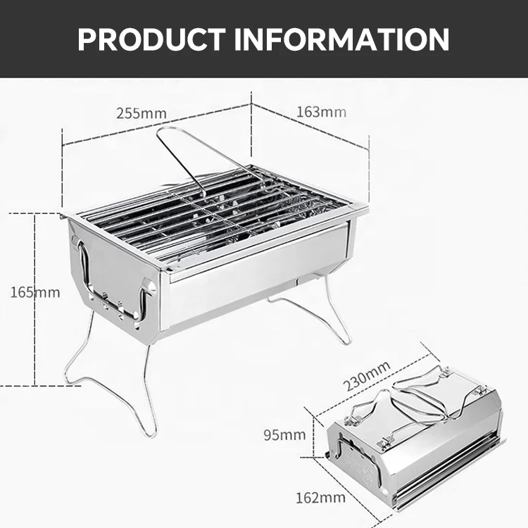 BBQ Oven Indoor and Outdoor Portable Mini Folding Pull Out BBQ Oven Household Charcoal BBQ Barbecue Equipment