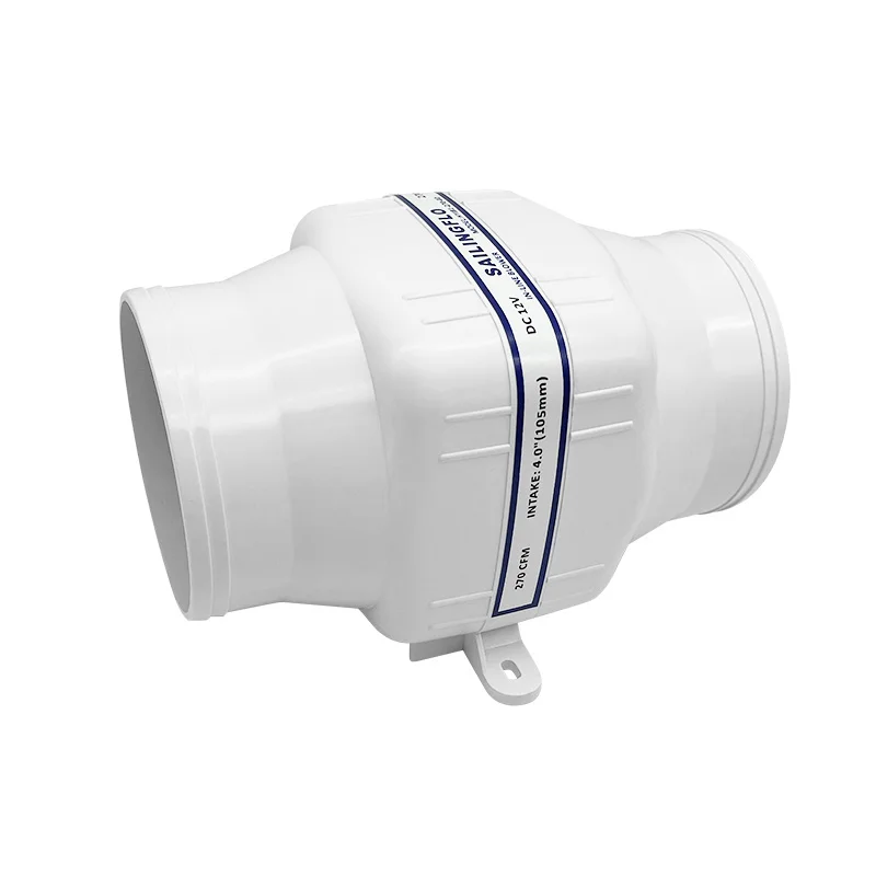 SAILINGFLO Electric 12V 4' 270CFM  In-line Axial Fans Centrifugal bilge Fan Blower