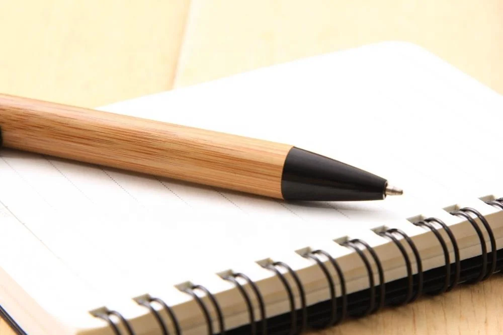 Promotional Customized Logo Recycled Bamboo Wooden eco Pen with plastic clip