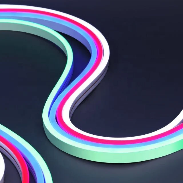 
superior quality free welding 1cm silicone neon strip 6*12mm with Color jacket 