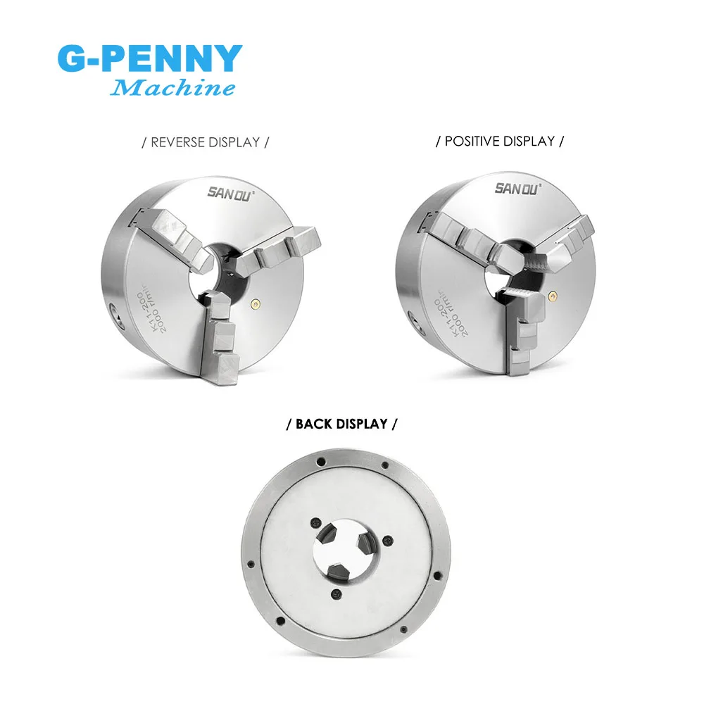 3 Jaw 160mm Chuck self-centering SANOU for cnc Engraving Milling K11 3 jaws Chuck lathe