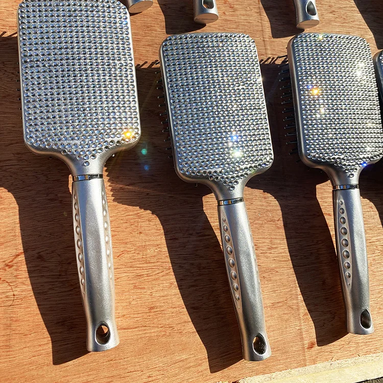 Personalized Hair Brush Custom Rhinestone Bling bling Comb For Women