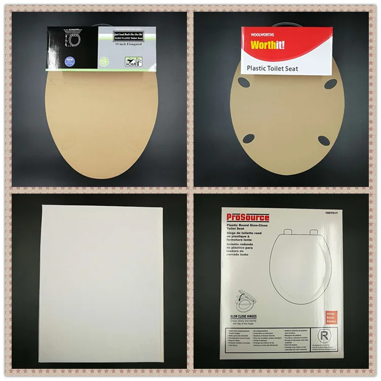 V shape slow down PP 2-in-1 family toilet seat cover KJ-1032 for children and adults toilet lid