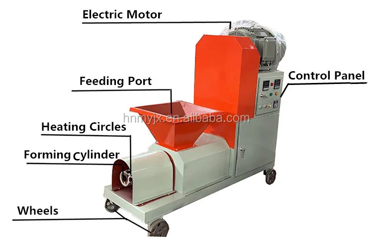 Compress Wood Log Palm Frond Briquette Machine Round Sticks Machine