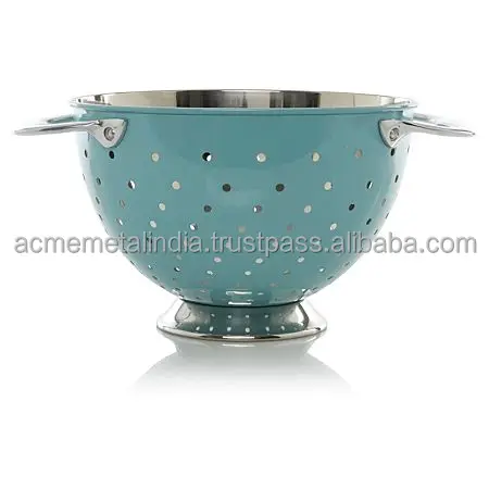 Superior Quality Round Copper Fruit and Vegetable Colander Large Size Latest Design for Washing and Draining at Affordable Price