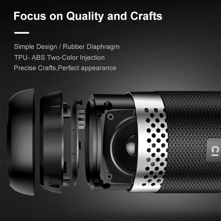 SHIDU P8 Mini Portable BT Speaker Outdoor Waterproof Sports Wireless Speakers Subwoofer Surround Stereo Bluetooth Speaker