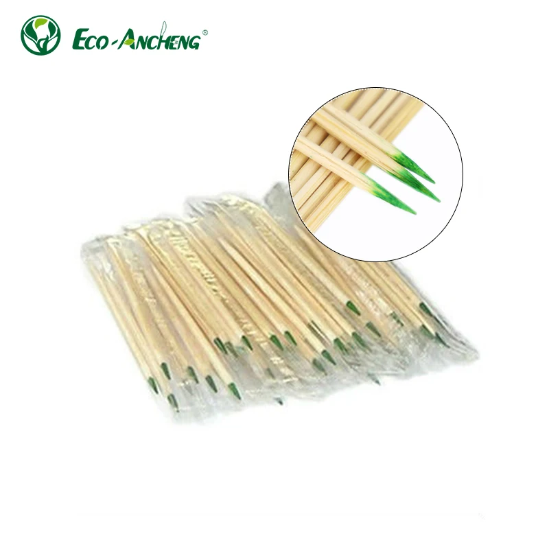 China Factory Supply Eco-Friendly Bamboo Toothpicks Custom Biodegradable Fruit Toothpicks Custom Bamboo Wooden Mint Toothpicks